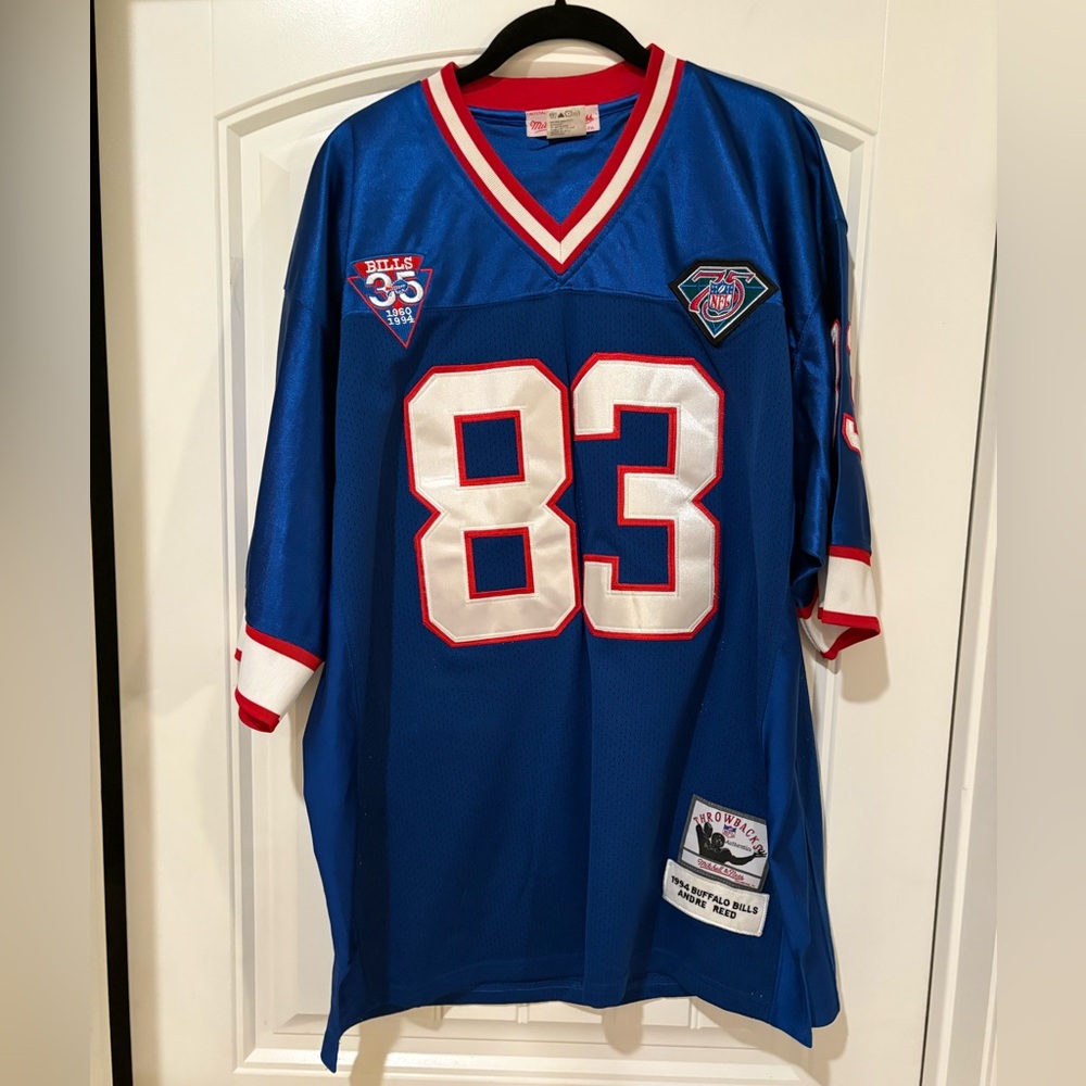 MITCHELL & NESS THROWBACK ANDRE REED #83 BUFFALO BILLS 1994 JERSEY SIZE 50 XL
